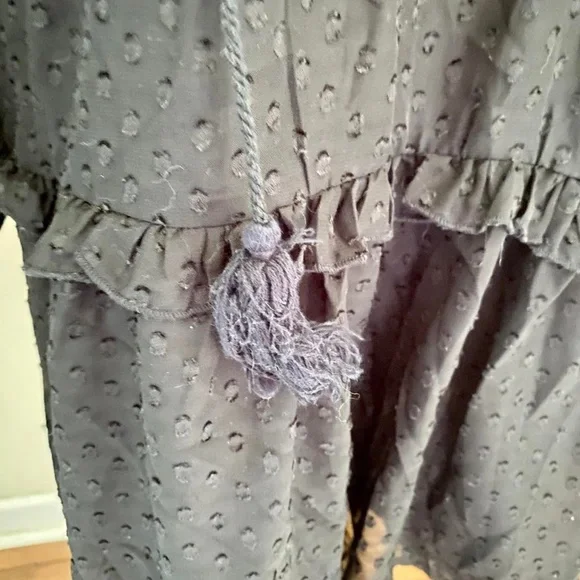 Shein Polka Dot Tassel Tie Neck Babydoll Dress - Picture 7 of 9